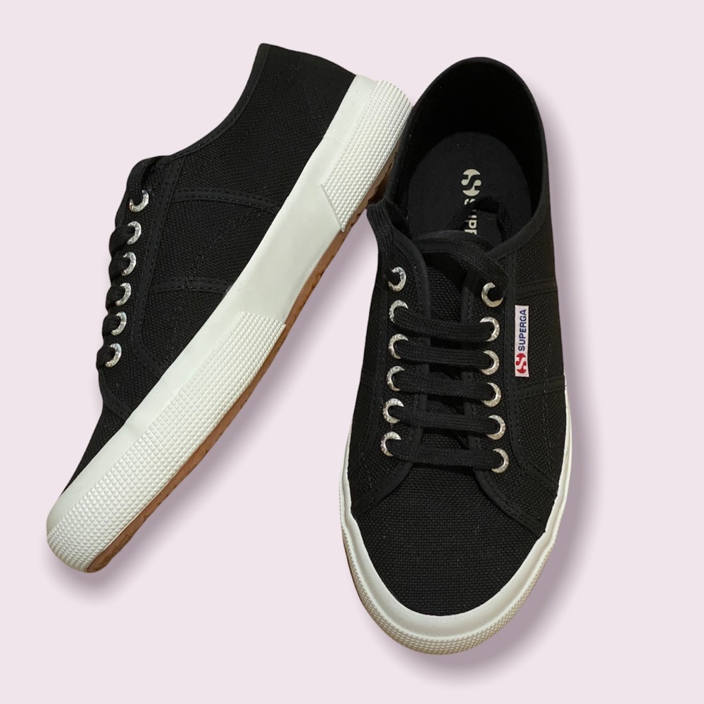 Superga 2750 Cotu Classic Black & White Sneakers